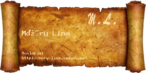 Móry Lina névjegykártya