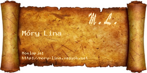 Móry Lina névjegykártya